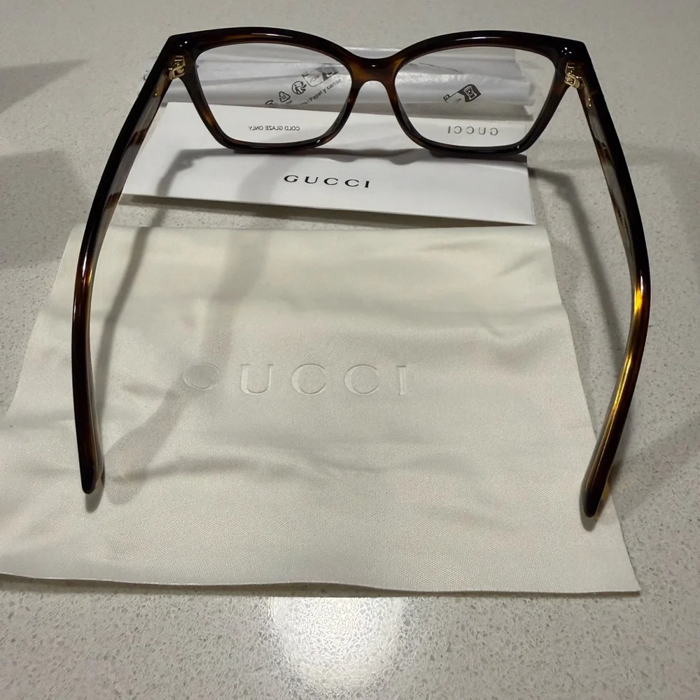 Gucci 55MM Cat Eye Tortoiseshell Women's Glasses - Picture 6 of 9
